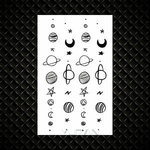 Fashion Small Sexy Black Temporary Waterproof Tattoo Cute Star Heart Tattoos Sticker Body Finger Tattoo For Kids Womens