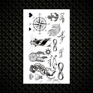 Fashion Small Sexy Black Temporary Waterproof Tattoo Cute Star Heart Tattoos Sticker Body Finger Tattoo For Kids Womens
