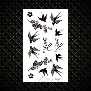 Fashion Small Sexy Black Temporary Waterproof Tattoo Cute Star Heart Tattoos Sticker Body Finger Tattoo For Kids Womens