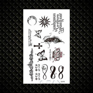 Fashion Small Sexy Black Temporary Waterproof Tattoo Cute Star Heart Tattoos Sticker Body Finger Tattoo For Kids Womens