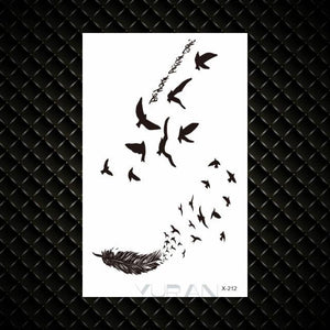 Fashion Small Sexy Black Temporary Waterproof Tattoo Cute Star Heart Tattoos Sticker Body Finger Tattoo For Kids Womens