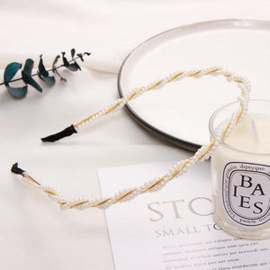 Simulation Pearl Hairbands Women Hair Accessories Korean Handmade Bow Flower Hoops Headband Wedding Ornaments Gorgeous Hair Accessories For Women