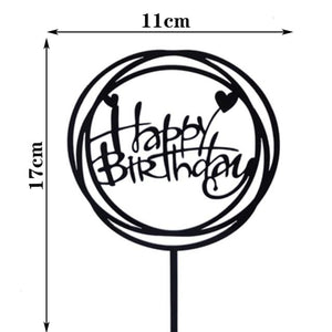 Happy Birthday Cake Topper Gold Cake Topper Acrylic Cake Topper Happy Birthday Cake Topper Cake Decoration Acrylic Letter Cake Toppers Party Supplies Happy Birthday Black Cake Decorations