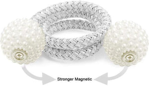Magnets Curtains Clamps Curtain Holder Pompom Tieback Magnetic Clips Hanging Balls Tie Back Home Decoration Accessories Magnetic Curtain Tiebacks European Style Decorative Curtain Drape Tie With Strong Magnetic For Home And Office Decoration