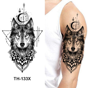 Fashion Temporary Sticker Tiger Tattoo Waterproof Removable Realistic Body Tatoo For Mens