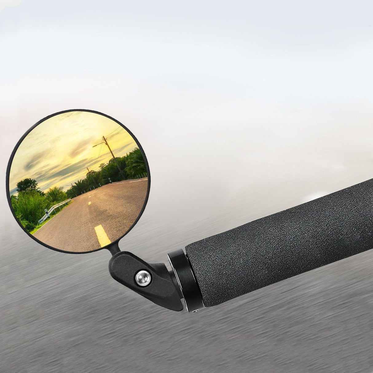 Adjustable 360 Rotation Bike Rearview Mirror Safety Cycling Wide Angle Rear View Bicycle Handlebar Mirrors For 18-22MM Grips Bike Mirror Bicycle Handlebar Rearview Mirrors HD Safety Rear View Mirror Convex Mirror With 360˚Adjustable