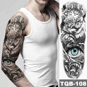 Womens Large Waterproof Temporary Sticker Tattoo Tiger Fox Luxury Design From Wonderland