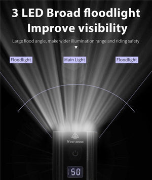 Front Bicycle Light USB Rechargeable LED Bike Light Waterproof Cycling Headlight Climbing Safety Flashlight Lamps Bike Light Super Bright Bicycle Light Easy To Install Fits All Bikes Headlights With Modes