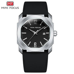 Classic Sport Men's Watch Fashion Round Waterprof Quartz Wrist Watch Elegant Silicone Strap Stylish Design