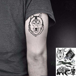 57 Sheets Temporary Tattoo Stickers Set Waterproof Temporary Tattoo Waist Arm Modern Stylish Big Black Tattoos For Womens Mens
