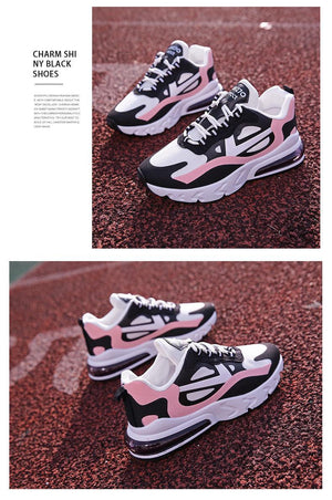 Women Casual Shoes Colorful Sneakers Flat Thick Sole Lightweight Air Cushion Gym Fashion Shoes Breathable Sport Air Fitness Walking Running Athletic Sneakers