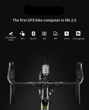 Bike Wireless Stopwatch GPS Bicycle Computer IPX6 Waterproof Cycling Speedometer With ANT+ Bluetooth Bike Speedometer and Odometer Rechargeable Cycling Computer MTB Tracker With LCD Automatic Backlight Display