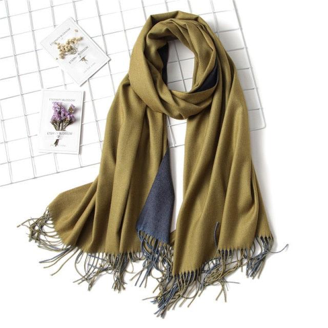 Fashion Winter Solid Soft Scarf Cashmere Lightweight Scarves Shawls Cashmere Escharpe Scarfs Lightweight Shawls Hijabs Shawls Escharpe Elegant Wrap Blanket Bandana Tassel For Lady