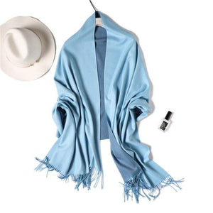 Fashion Winter Solid Soft Scarf Cashmere Lightweight Scarves Shawls Cashmere Escharpe Scarfs Lightweight Shawls Hijabs Shawls Escharpe Elegant Wrap Blanket Bandana Tassel For Lady