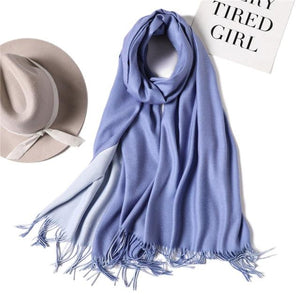 Fashion Winter Solid Soft Scarf Cashmere Lightweight Scarves Shawls Cashmere Escharpe Scarfs Lightweight Shawls Hijabs Shawls Escharpe Elegant Wrap Blanket Bandana Tassel For Lady