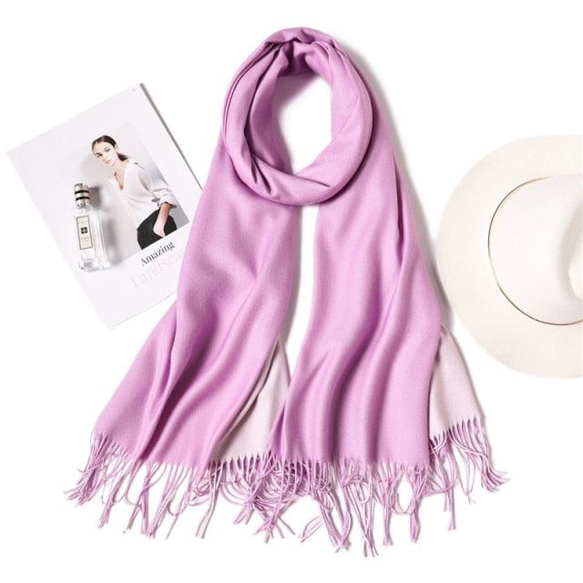 Fashion Winter Solid Soft Scarf Cashmere Lightweight Scarves Shawls Cashmere Escharpe Scarfs Lightweight Shawls Hijabs Shawls Escharpe Elegant Wrap Blanket Bandana Tassel For Lady
