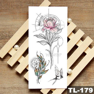 Womans Rose Flower Waterproof Temporary Tattoo Sticker For Arm Body Gorgeous Girls Tattoos