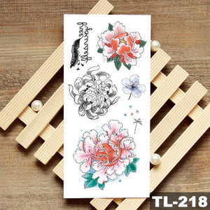 Womans Rose Flower Waterproof Temporary Tattoo Sticker For Arm Body Gorgeous Girls Tattoos