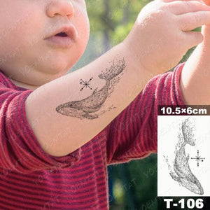 New Waterproof Temporary Tattoo Sticker Deer Animal Flash Tatoo Black Line Body Art Small Decorative Design For Womens Boys