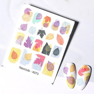 Maple Leaves 3D Nail Stickers Fall Leaf Flowers Line Sliders For Nails Self Adhesive Stickers Autumn Manicuring Decals Transfer Nail Decals Sticker For Pretty Girl Self-Adhesive Nail Decals Designer Nail Stickers for Acrylic
