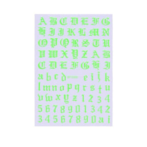 New Super Thin Self-Adhesive  Letter 3d Nail Decal Stickers Manicure Nail Art Decoration Accessories Holographic Old English Character Nail Self-Adhesive Sticker English Font Design Manicure Design Water Sliders Decorations Accessories