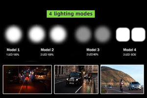 4000mAh Bike LED Lights Bicycle Computer With Horn USB Rechargeable Flashlight Bike Speedometer Waterproof USB Rechargeable Bicycle Computer With Loud Bike Bell Waterproof Bike Odometer