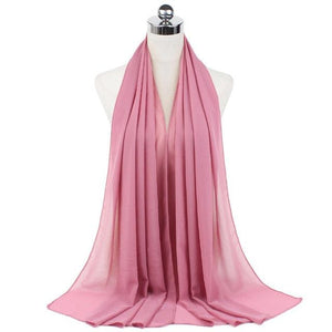 Luxury Fashion Long Soft Solid Chiffon Scarf Head Wrap Echarpe Shawl Lightweight Headscarf Instant Ready To Wear Elegant Hijab Scarf Wrap Muslim Shawl Islamic Hijabs Arab Wrap Head Scarves For Women
