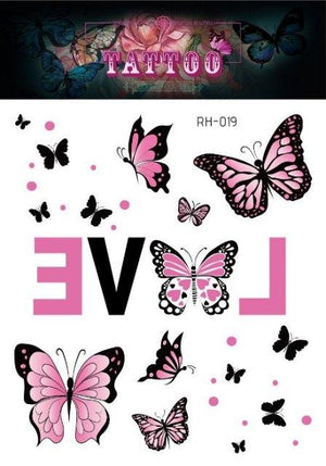 1 Pc Butterfly 3D Temporary Tattoo 52 Style Waterproof Butterfly Tattoos Stickers Temporary Colorful Design For Womens