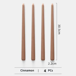 4pc Unscented 12" Candles Colored Long Stick Candle Smokeless Home Wedding Centerpiece Birthday Candle Tall Taper Candles Dripless Unscented Dinner Candle Paraffin Wax Candles