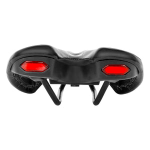 Road Bike Saddle Bicycle Seat With Warning Taillight USB Charging Mountain Cycling Racing PU Breathable Soft Seat Cushion Comfortable Bicycle Seat With Central Relief Zone Ergonomics Design Exercise Bike Seat