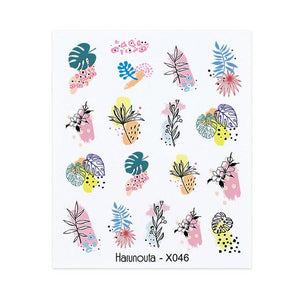 Nails Sticker Nail Art Decorations Flowers Leaves Decals Water Transfer Sliders Woman Face Fruit Foil Manicures Wraps  Water Transfer Nail Decals Sticker For Pretty Girl Self-Adhesive Nail Decals Designer Nail Stickers for Acrylic Decal