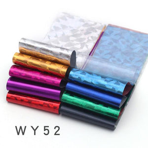 Holographic Nail Foil Transfer Set Sticker Decal Nail Art Foils Designer Marble Nail Decoration Sliders Wraps Manicure  Women Kids Girls Manicure Decoration Nail Art Supplies 3D Self-Adhesive Nail Decals Designer Nail Stickers for Acrylic Nails