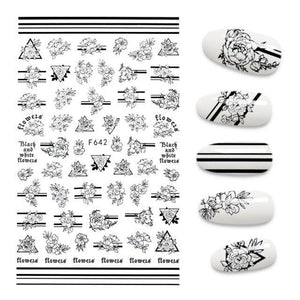 3D Nail Stickers Leaves Butterfly Panda Love Heart Design Stickers For Nails Manicure Foil Nail Art Decor  Girls Manicure Decoration Nail Art Supplies 3D Self-Adhesive Nail Decals Designer Nail Stickers for Acrylic Nails