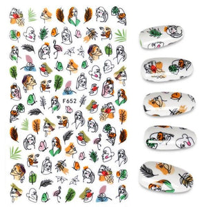 3D Nail Stickers Leaves Butterfly Panda Love Heart Design Stickers For Nails Manicure Foil Nail Art Decor  Girls Manicure Decoration Nail Art Supplies 3D Self-Adhesive Nail Decals Designer Nail Stickers for Acrylic Nails