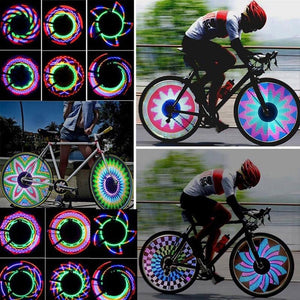 Bicycle Light Cycling Bike Tire Wheel Valve LED Flash Spoke Warning Light Lamp Bike Spoke Decorations Wheel Lights Ultra Bright Waterproof Bicycle Spoke Lights Cycling Decoration Safety Warning Flashlight