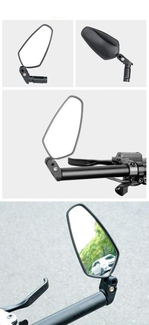 1 Pair Bicycle Rear View Mirror Bike Cycling Wide Range Back Sight Reflector Angle Adjustable Left Right Mirrors Reflective Cycling Wide Angle 360D Rotation Mirror For Mountain Road Cycling Bicycle Electric Bike Mobility Scooter