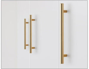 Black Golden Cupboard Handle Brushed Stainless Steel Kitchen Cabinet Door Knob Furniture Handle Drawer Pull Hardware Stainless Steel Kitchen Drawer Pulls Cabinet Handles