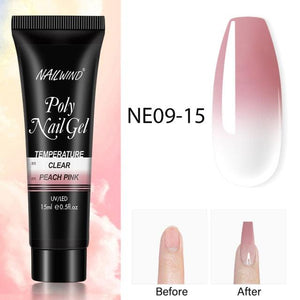 New Poly Nail Polish Gel Extension Glitter Gel Nails Manicure Design UV Reflective Diamond Shine