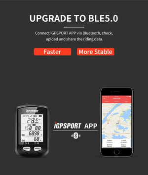 Bike Wireless Stopwatch GPS Bicycle Computer IPX6 Waterproof Cycling Speedometer With ANT+ Bluetooth Bike Speedometer and Odometer Rechargeable Cycling Computer MTB Tracker With LCD Automatic Backlight Display