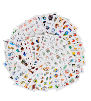 Water Decal Nail Art Decorations Nail Sticker Tattoo Full Cover Beauty Decals Manicure Supplies Accessories  Women Kids Girls Manicure Decoration Nail Art Supplies 3D Self-Adhesive Nail Decals Designer Nail Stickers for Acrylic Nails