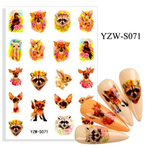 Water Decal Nail Art Decorations Nail Sticker Tattoo Full Cover Beauty Decals Manicure Supplies Accessories  Women Kids Girls Manicure Decoration Nail Art Supplies 3D Self-Adhesive Nail Decals Designer Nail Stickers for Acrylic Nails