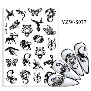 Water Decal Nail Art Decorations Nail Sticker Tattoo Full Cover Beauty Decals Manicure Supplies Accessories  Women Kids Girls Manicure Decoration Nail Art Supplies 3D Self-Adhesive Nail Decals Designer Nail Stickers for Acrylic Nails