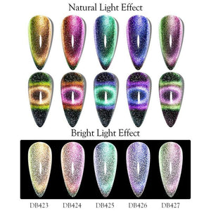 Popular Cat Eye Gel Nail Polish Magnetic Colorful UV Rainbow Gel Fashion Charming Effect Modern Design