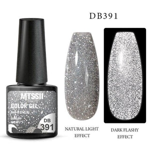 Fashion 2022 Reflective Glitter Gel Nail Polish 8 Colors Sparkling Auroras Permanent UV Diamond Gel Nail Polish Gel For Girls and Womens