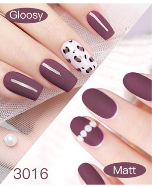 Shiny Womens Gel Nail Polish Permanent Painting Glossy Matte Effect For Manicure Nail Art Design For Womens and Girls