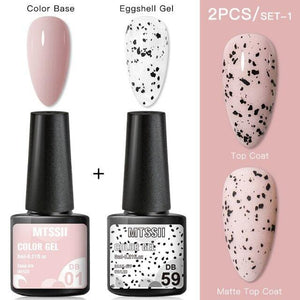 Luxury Gel Nail Polish Permanent Glossy Matte Egg Effect Elegant Stylish Eggshell Design For Women And Lady Nail Gel