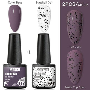 Luxury Gel Nail Polish Permanent Glossy Matte Egg Effect Elegant Stylish Eggshell Design For Women And Lady Nail Gel