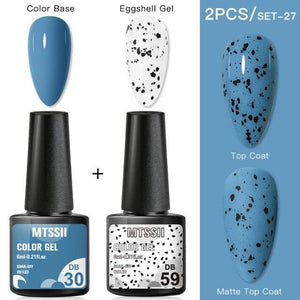 Luxury Gel Nail Polish Permanent Glossy Matte Egg Effect Elegant Stylish Eggshell Design For Women And Lady Nail Gel