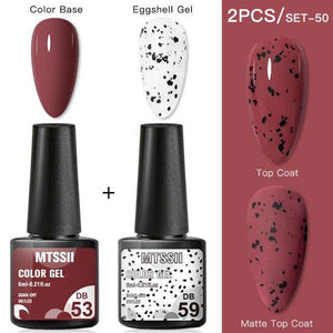 Luxury Gel Nail Polish Permanent Glossy Matte Egg Effect Elegant Stylish Eggshell Design For Women And Lady Nail Gel