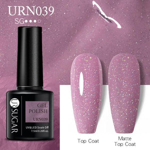 Matte Pink Blue Gel Nail Polish Semi Permanent LED Nail Art Design Elegant Warm Colors For Womens